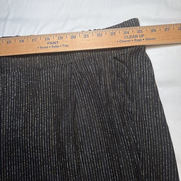 Torrid Pull On Wide Leg Stretch Lurex High Rise Pants Size 5X Glitter Stripe NEW - Picture 6 of 12